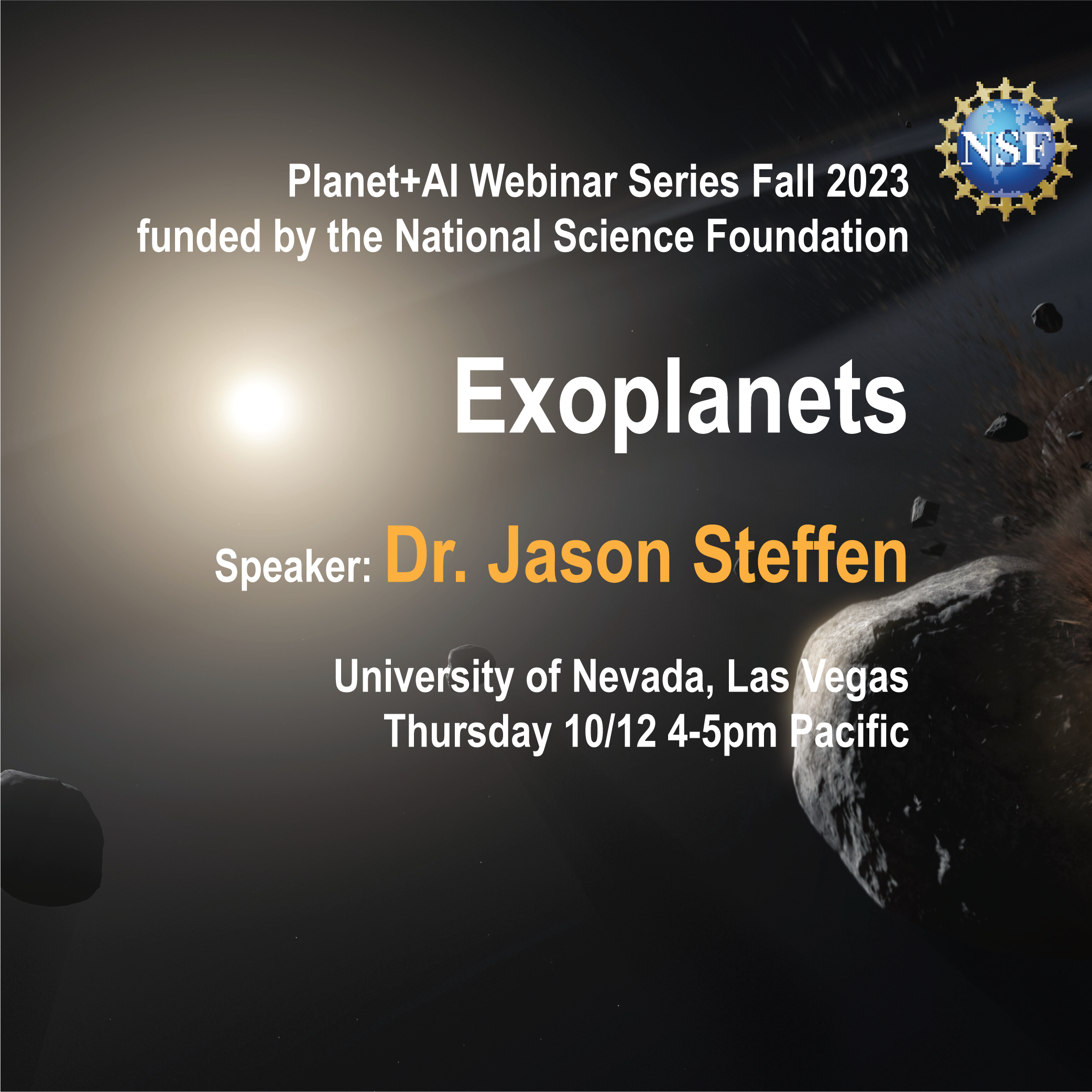 Webinar on Oct 12: Exoplanets