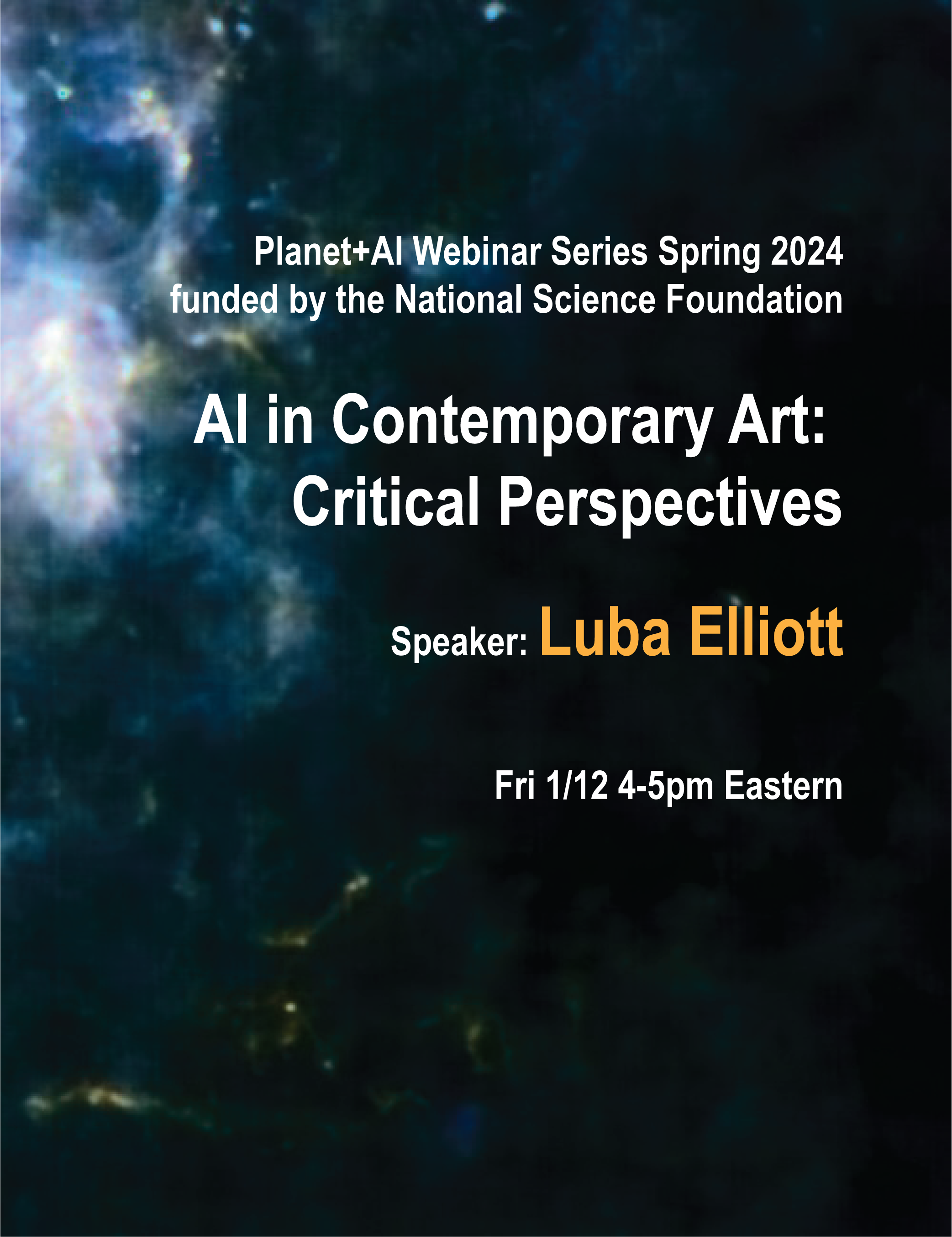 Webinar on Jan 12: AI in Contemporary Art: Critical Perspectives